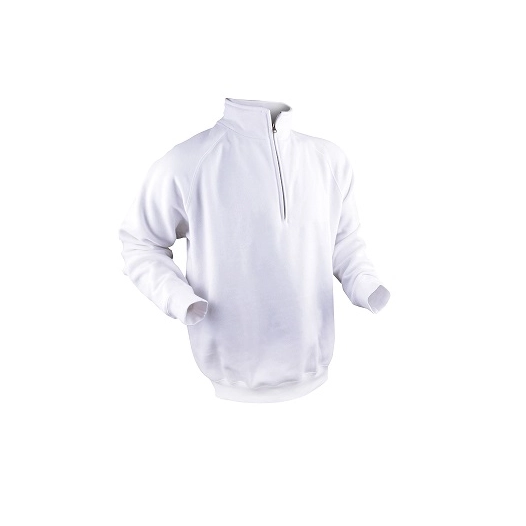 sweat-shirt blanc col zippé sweat-shirt blanc col zippé - vepro