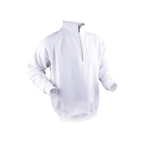 sweat-shirt blanc col zippé sweat-shirt blanc col zippé - vepro