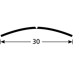 seuil demi-bombé percé inox 30mm seuil demi-bombé percé inox 30mm - romus