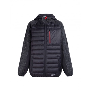 veste matelassée bi-matière davy noire/chinée veste matelassée bi-matière davy noire/chinée - vepro