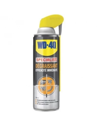 Dégraissant efficacité immédiate avec pélicule de protection WD-40 SPECIALIST 500ml avec bec flexible.
