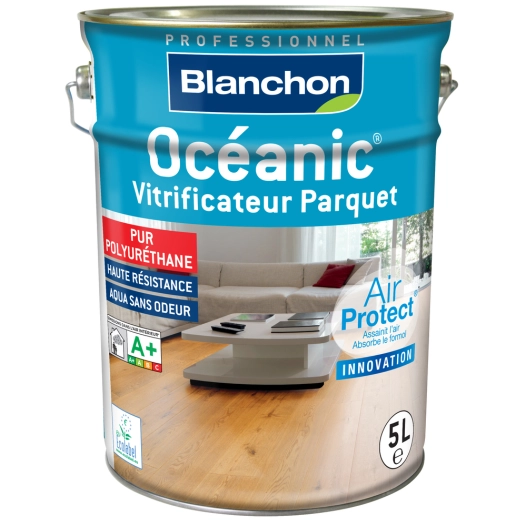 océanic vitrificateur polyuréthane acrylique air protect 5l océanic vitrificateur polyuréthane acrylique air protect 5l - blanch