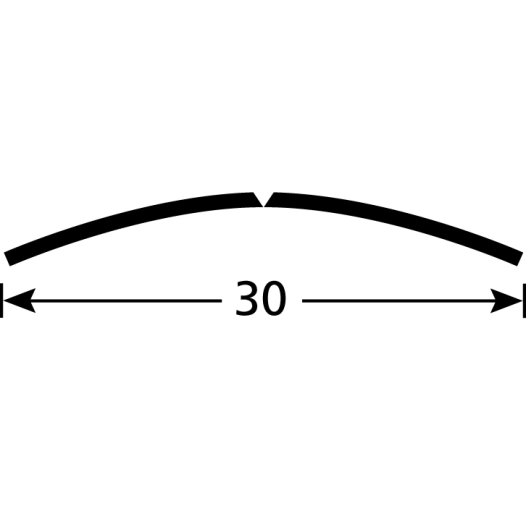 seuil demi-bombé percé inox 30mm seuil demi-bombé percé inox 30mm - romus
