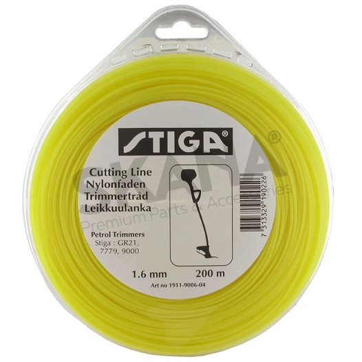 coque fil nylon rond origine stiga. longueur 200m, ø: 1.6mm