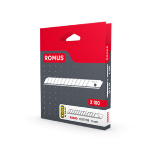 Lames cutter ROMUS 9mm standards distributeur de 100 lames - ROMUS