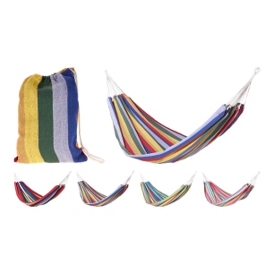 hamac en polycoton couleurs assorties 200 x 100 cm