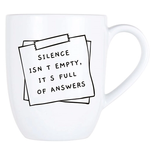 cosy mug 53cl silence isn't empty - it's full of answers d9,8xh11,9cm - cosy et trendy billiet