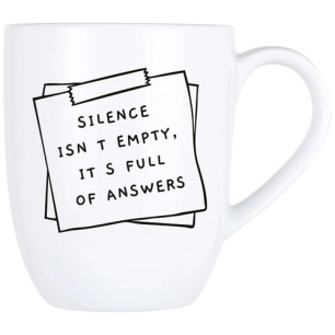 cosy mug 53cl silence isn't empty - it's full of answers d9,8xh11,9cm - cosy et trendy billiet