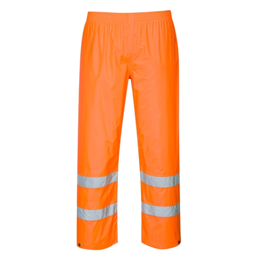 es1 essential hv rain trousers - taille s - orange - portwest