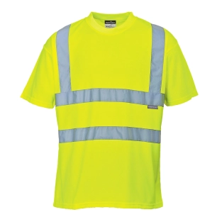 es1 essential hv t-shirt s/s - taille xxxl - jaune - portwest