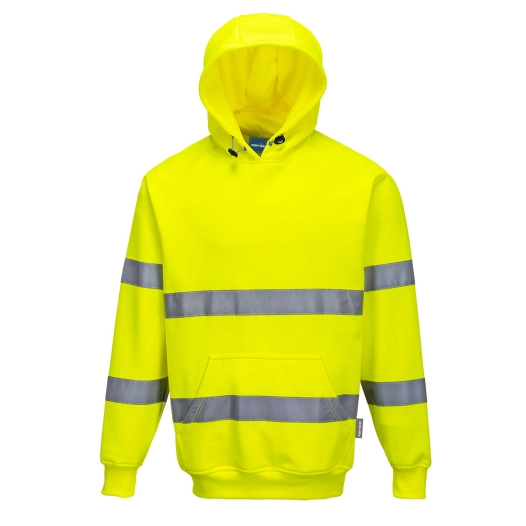 es1 essential hi-vis hoodie - taille s - jaune - portwest