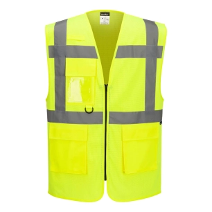 es1 essential mesh execut vest - taille s - jaune - portwest
