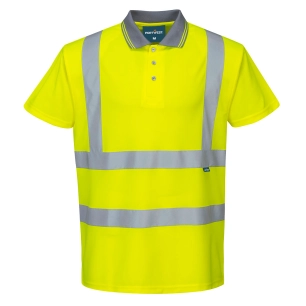 es1 essential hv poloshirt s/s - taille xl - jaune - portwest