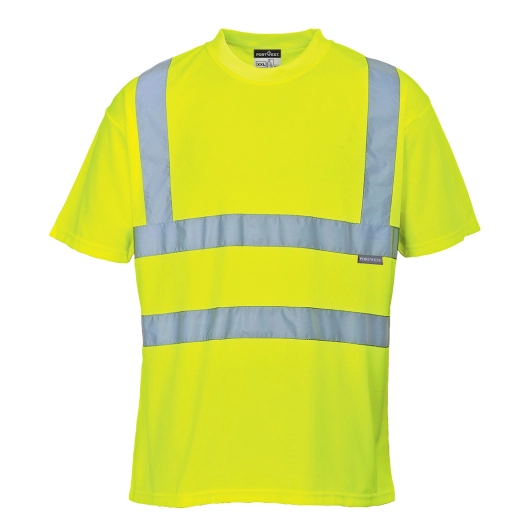 es1 essential hv t-shirt s/s - taille l - jaune - portwest