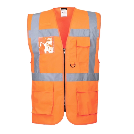 es1 essential hv executiv vest - taille xl - orange - portwest