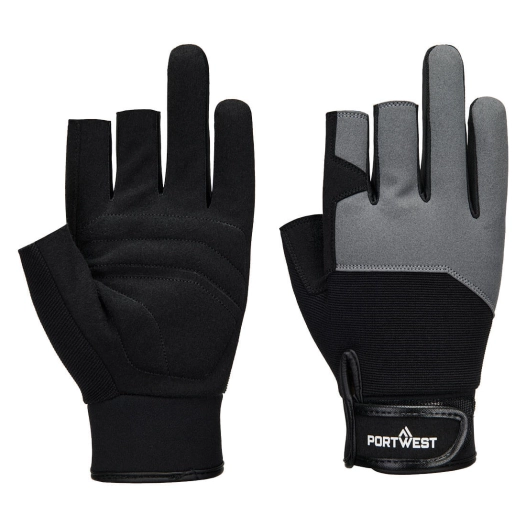 mechanic 251 fingerless glove - taille m - noir - portwest