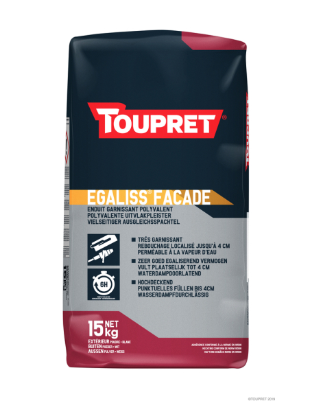 Egaliss Façade Poudre Enduit de lissage extérieur haute performance - TOUPRET