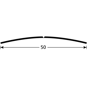 seuil demi-bombé percé laiton 50mm seuil demi-bombé percé laiton 50mm - romus