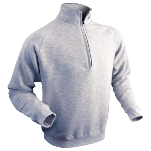 sweat-shirt col zippé gris xxl sweat-shirt col zippé gris xxl - vepro