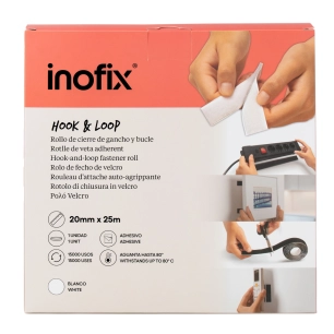 bande velcro auto-agrippant rouleau 20 mm x 25 m bande velcro auto-agrippant rouleau 20 mm x 25 m - inofix