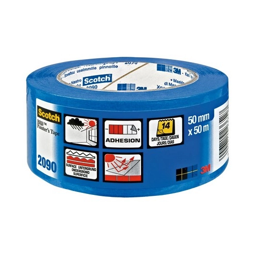 2090 adhésif de masquage professionnel longue durée multi-surfaces bleu 48 mm x 50 m 2090 adhésif de masquage professionnel long