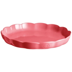 madeleine rose candy plat a tarte 31cm - emile henry emile and co