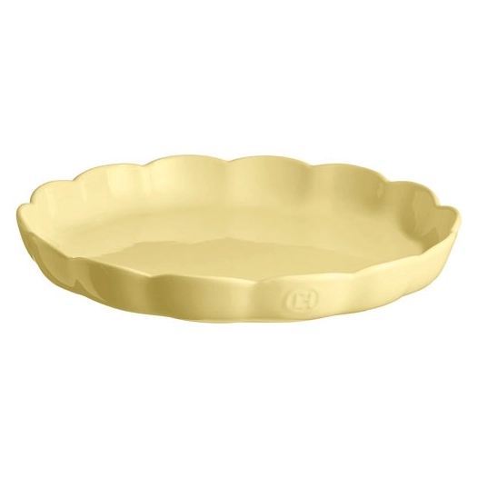madeleine jaune vanille plat a tarte 31cm - emile henry emile and co
