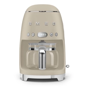 1,25 l 10 tasses - 1050 w - intens 2 niv - prog auto - maintien 40 min - anti gouttes - beige lin - smeg pem