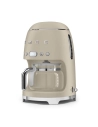 1,25 l 10 tasses - 1050 w - intens 2 niv - prog auto - maintien 40 min - anti gouttes - beige lin - smeg pem