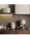 1,25 l 10 tasses - 1050 w - intens 2 niv - prog auto - maintien 40 min - anti gouttes - beige lin - smeg pem