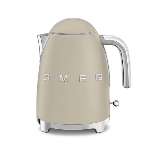 bouilloire 1,7 l 7 tasses - 2400 w - filtre inox - arrãªt auto 100â°c - base 360â° - corps inox - beige lin - smeg pem