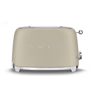toaster 2 fentes 36 mm - 6 niv bruniss - 950 w - rã©ch dã©cong bagel - ejection auto - tiroir inox - beige lin - smeg pem
