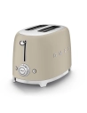 toaster 2 fentes 36 mm - 6 niv bruniss - 950 w - rã©ch dã©cong bagel - ejection auto - tiroir inox - beige lin - smeg pem