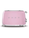 toaster 4tranches annees 50 6niveaux 3prog acier embouti rose - smeg pem