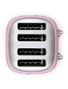 toaster 4tranches annees 50 6niveaux 3prog acier embouti rose - smeg pem