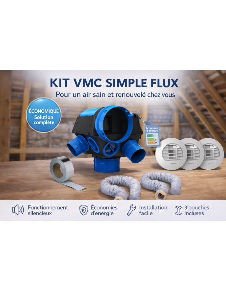 Kit complet gaines et vmc hygrocosy 412320 très basse consommation t3-t7 atlantic