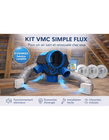 Kit complet gaines et vmc hygrocosy 412292 t3-t7 atlantic