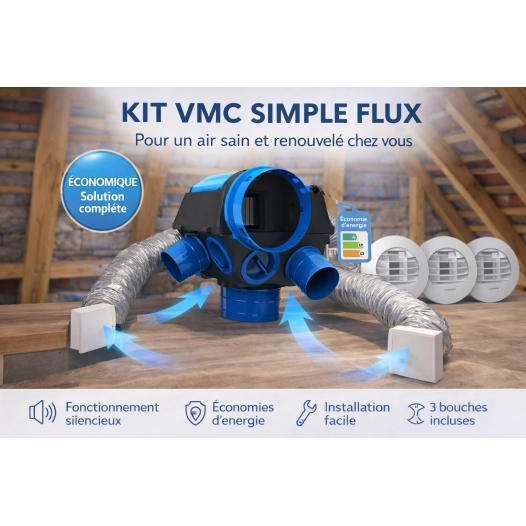 Kit complet gaines et vmc hygrocosy 412292 t3-t7 atlantic