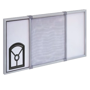 moustiquaire extensible avec chatière pour fenêtre et porte, couleur blanche, 2 pièces 70 x 50 cm