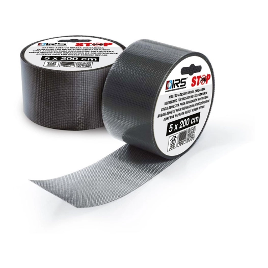 ruban adhésif pour la réparation de moustiquaires en fibre de verre, adaptable, gris, 5 x 200 cm