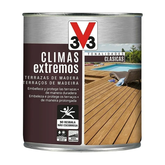 protecteur de terrasses en bois climats extrêmes, teck, 750 ml