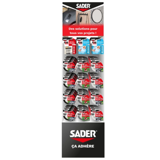 box rouleaux adhésifs sader x104 unités box rouleaux adhésifs sader x104 unités - bostik