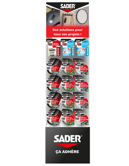 box rouleaux adhésifs sader x104 unités box rouleaux adhésifs sader x104 unités - bostik