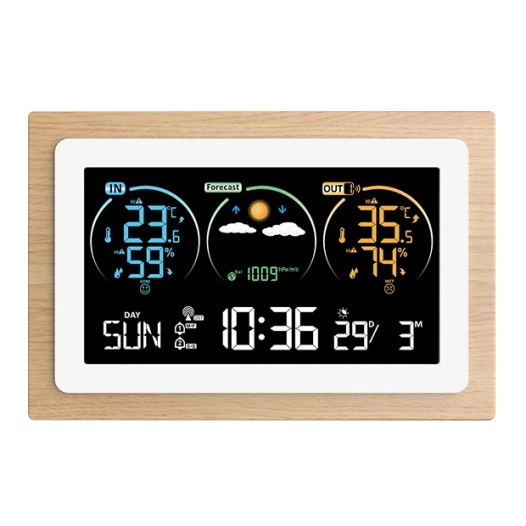 station météo avec capteur cadre bois station météo avec capteur cadre bois - stil