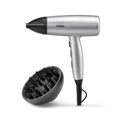 sã¨che-cheveux 2100 w - moteur dc - techno cã©ramique - anti-frizz - 3t/2v - air frais - concent. fin - diffuseur - gris - babyl