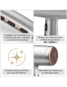 sã¨che-cheveux 2100 w - moteur dc - techno cã©ramique - anti-frizz - 3t/2v - air frais - concent. fin - diffuseur - gris - babyl