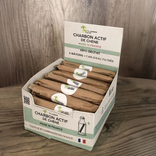 charbon actif binchotan x 50 vente en vrac - boite de comptoir. - la voie de la terre