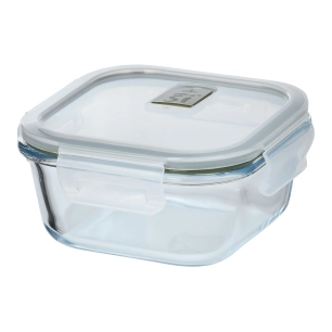 boîte hermétique carrée en verre borosilicate, experto, 520 ml, 13,8 x 13,8 x 7 cm