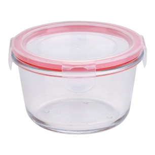 boîte hermétique ronde en verre borosilicate toledo, 500 ml, ø12,5 x 7 cm