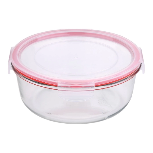 boîte hermétique ronde en verre borosilicate, toledo, 1200 ml, ø19 x 8 cm